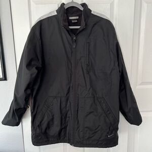 Nike Men’s Black and White Puffer Fleece Lined Jacket Coat Size Large